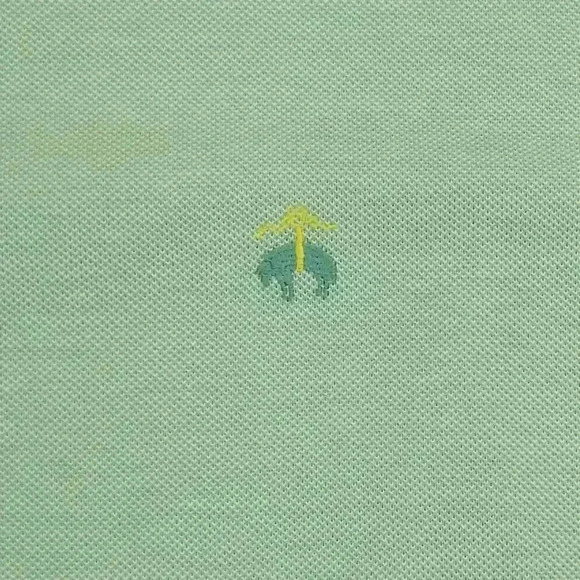 Brooks Brothers Slim Fit Size 2XL Embroidered Logo Green Cotton Performance Polo - Picture 4 of 10